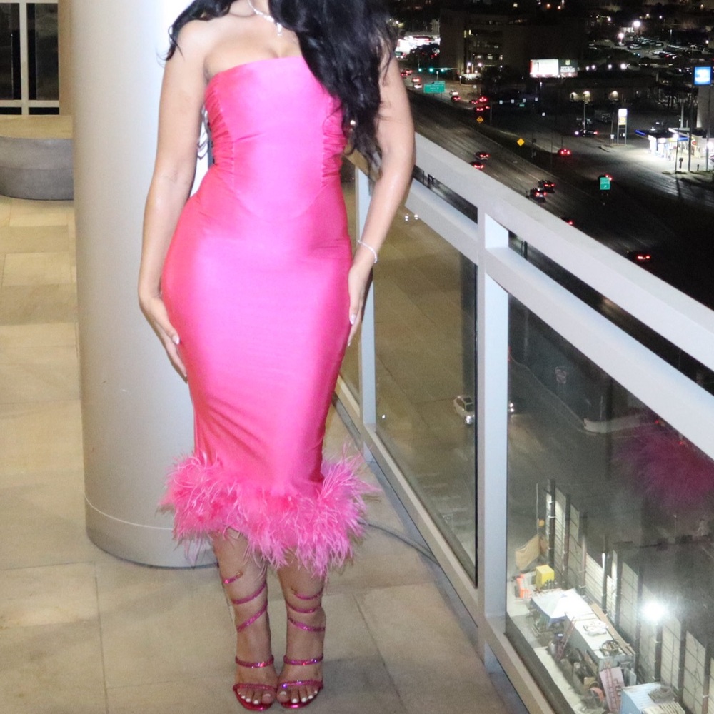 Pink Strapless Dress
